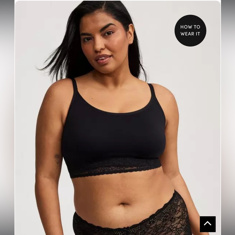 NWT Torrid’s black lace trim bralette